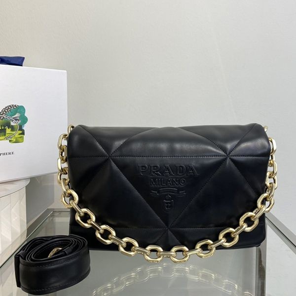 Luxury brand Prada replica padded nappa leather shoulder bag pud16268