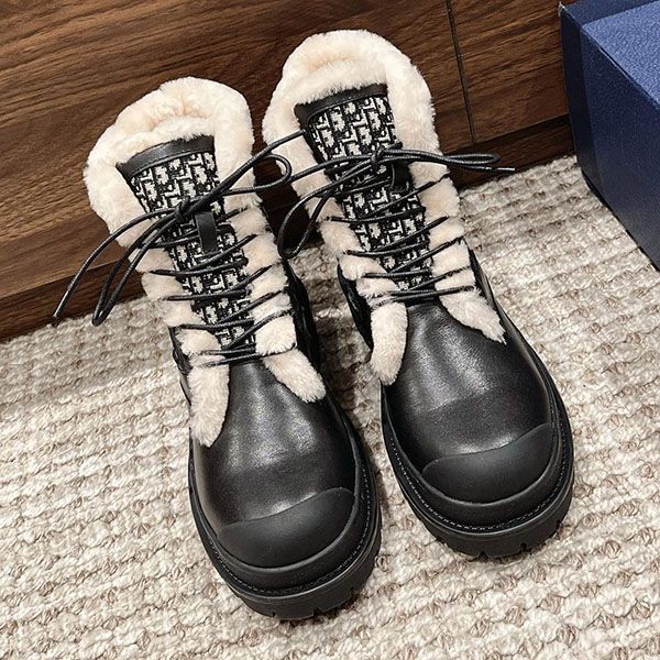 Classic Dior empreinte heel short fake boots deq93643