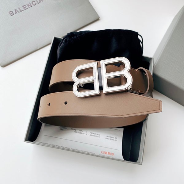 Balenciaga BB logo leather belt replica bai31405