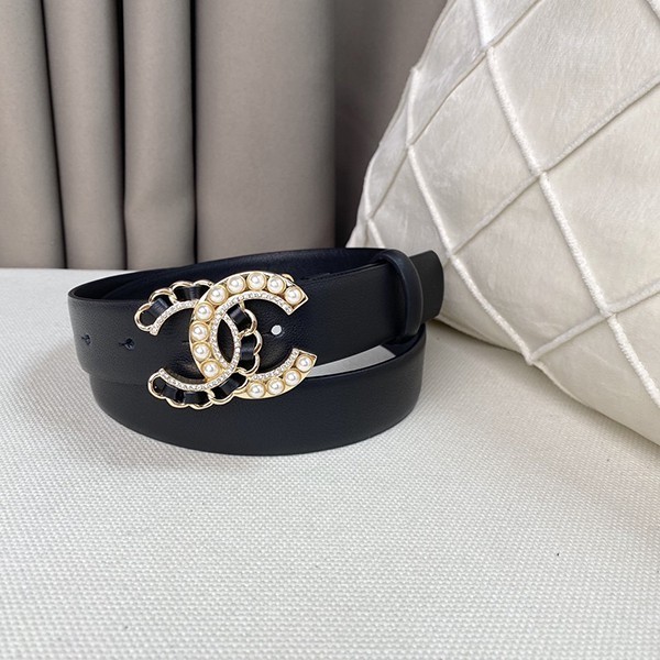 Popular Chanel ☆ Adult Luxury Belt Copy Calfskin 3.0cm shx13988