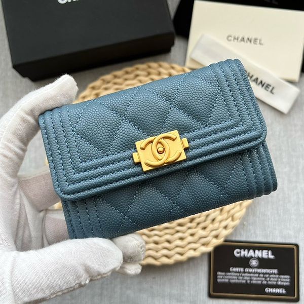 n-grade recommended chanel caviar skin card case fake wallet shy54961