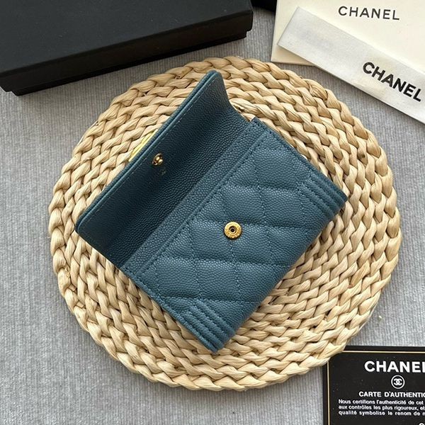 n-grade recommended chanel caviar skin card case fake wallet shy54961