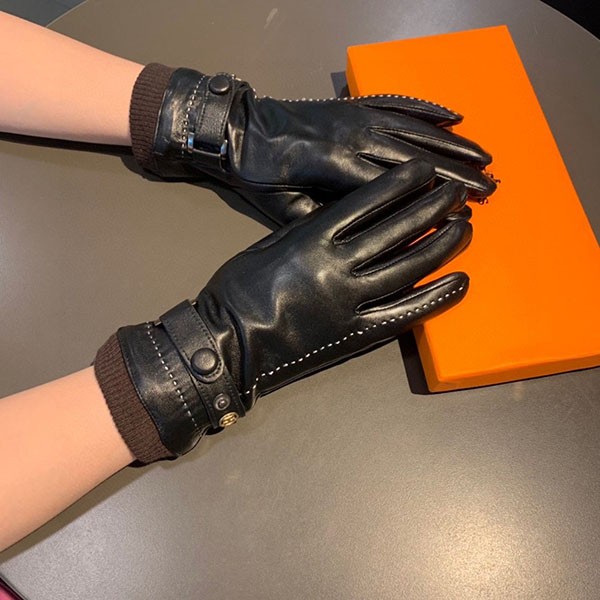 Hard to find [Hermes replica] Rare Hermes H-stitch lambskin gloves erx64235