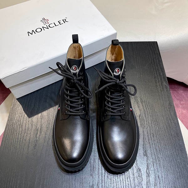 Free shipping Moncler leather lace-up boots replica moe81975