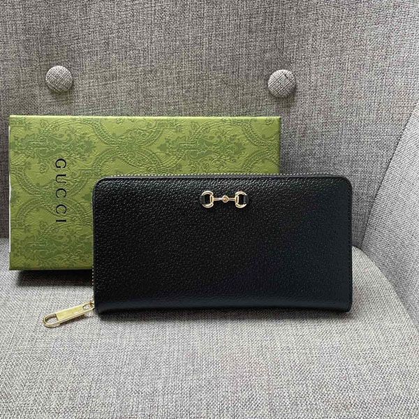 I definitely want this! Gucci Ostrich Zip Around Wallet Replica gud26582
