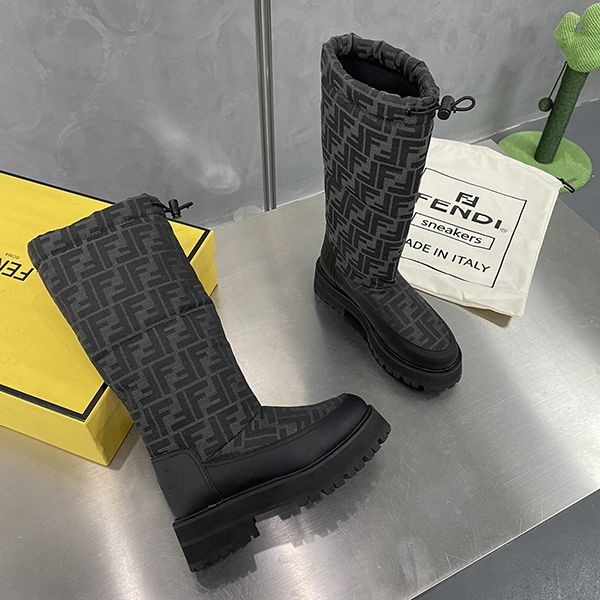 Rare Fendi replica ★ FF motif signature long boots fee77182