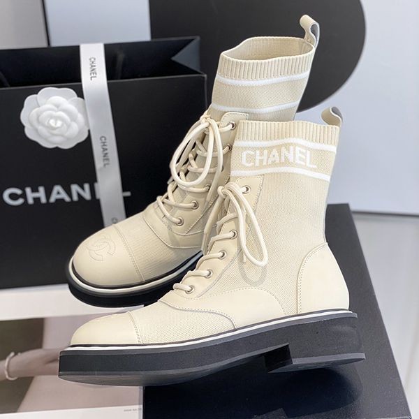 Best Price Chanel Replica Lace-up Shoes 45mm Heel shi23472
