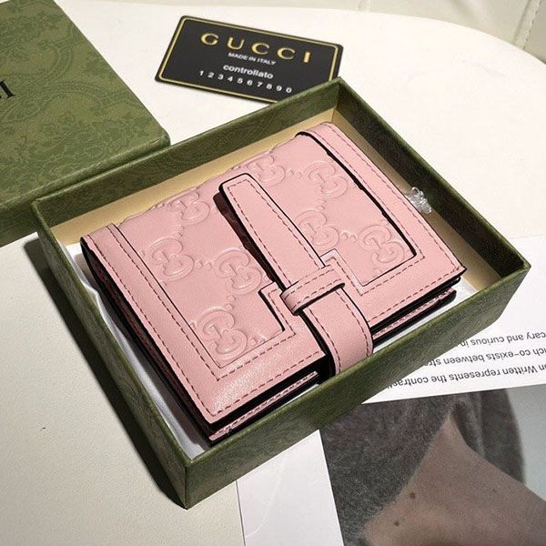 Secured Gucci GG Quilted Folding Wallet Mini Wallet Replica gui82457