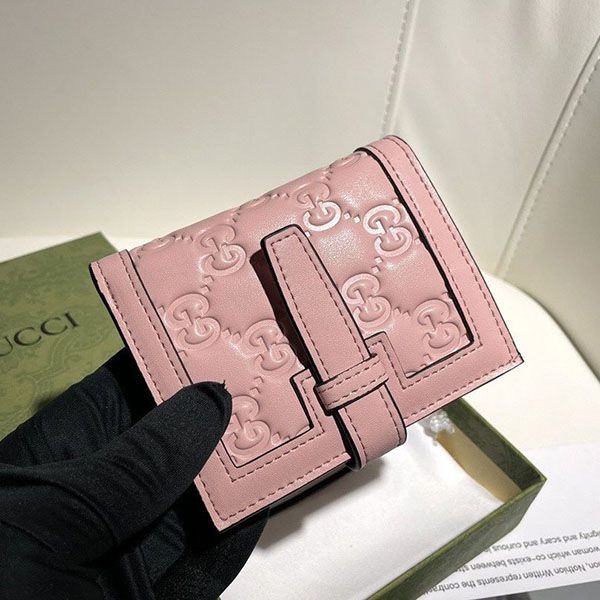 Secured Gucci GG Quilted Folding Wallet Mini Wallet Replica gui82457