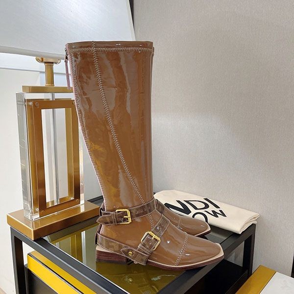 Nice Fendi Neoprene FF Strap Boots Replica fek28607