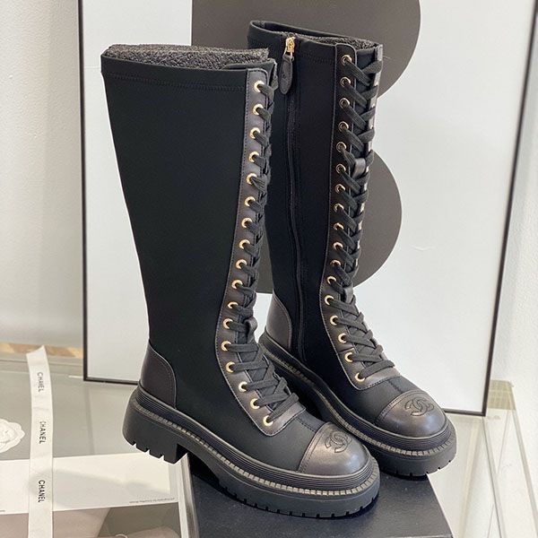 Cheap Chanel lace-up shoes in leather with tracking she03446