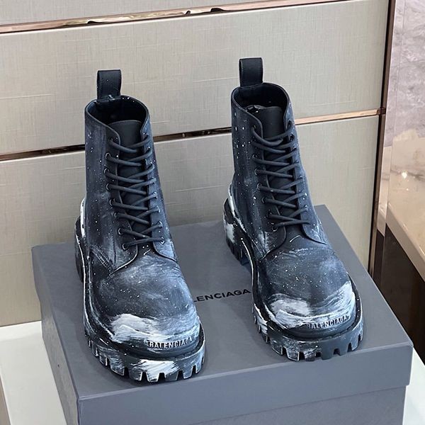 Cheap Balenciaga replica with tracking ★ Strike rubber combat boots bas14162