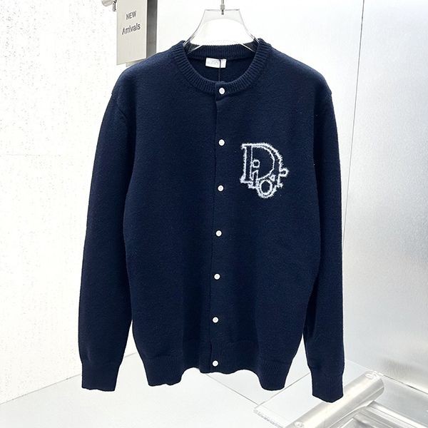 Cute Dior fake cardigan cashmere mohair knit 313M235AT521