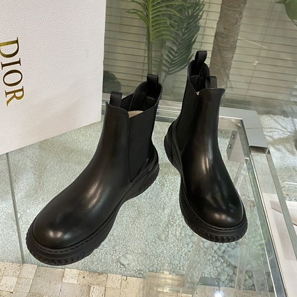 [Great Deal] Dior D-RACER Short Boots Side Gore Fake KDI780VEAS03W