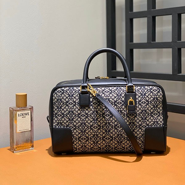 Loewe Amazona 28 Jacquard & Calfskin Handbag lok00901, popular worldwide Loewe Amazona 28 Jacquard & Calfskin Handbag lok00901, popular worldwide