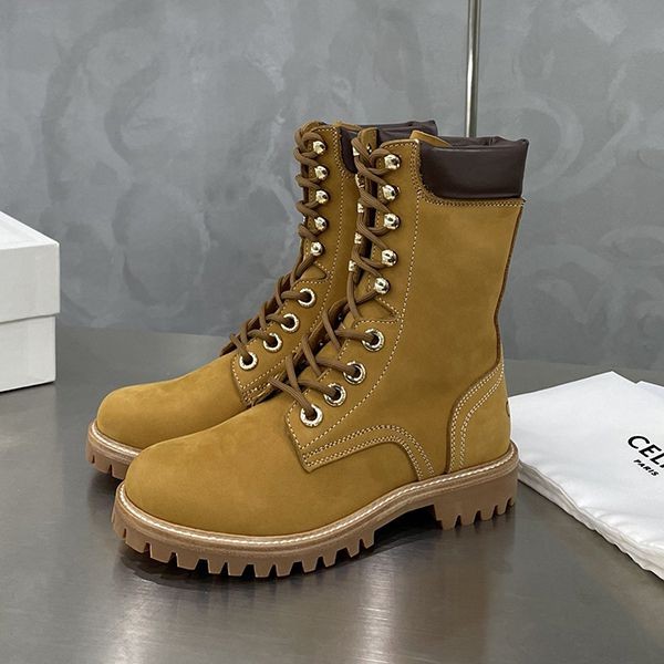 Tracking CELINE Replica High Lace-up Boots Nubuck Calfskin Ceh92842