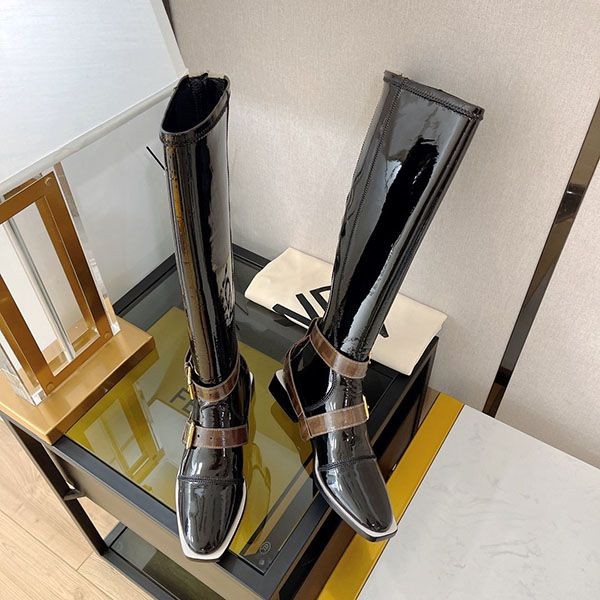 Fendi Neoprene FF Strap Boots Replica fet88946 Fendi Neoprene FF Strap Boots Replica fet88946