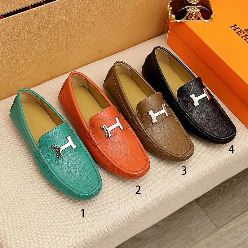 Very popular★Hermes Moccasin Paris Loafers Replica Paris 4 colors ern85828