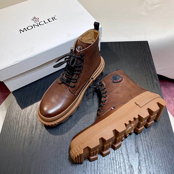 Moncler Leather Lace-up Boots Replica ★ Tracked shipping for peace of mind moe11070