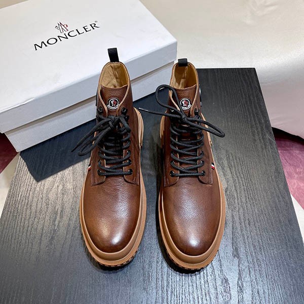 Moncler Leather Lace-up Boots Replica ★ Tracked shipping for peace of mind moe11070