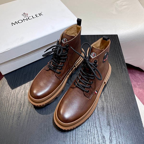 Moncler Leather Lace-up Boots Replica ★ Tracked shipping for peace of mind moe11070