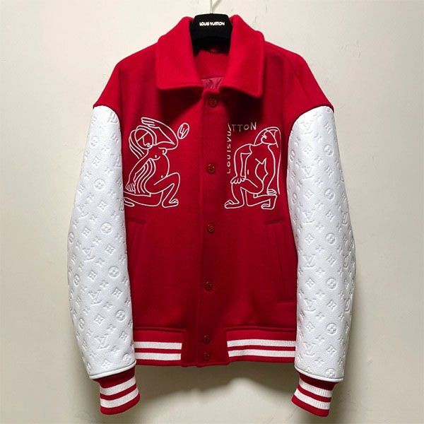 Extremely rare! Louis Vuitton☆Jacket Leather Embroidery Replica vun74837 Extremely rare! Louis Vuitton☆Jacket Leather Embroidery Replica vun74837