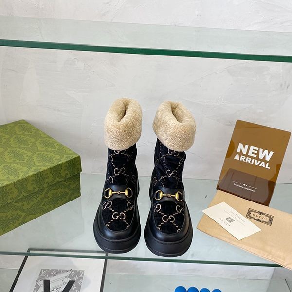 New color ☆ Rare Gucci fluffy short boots replica gue92890