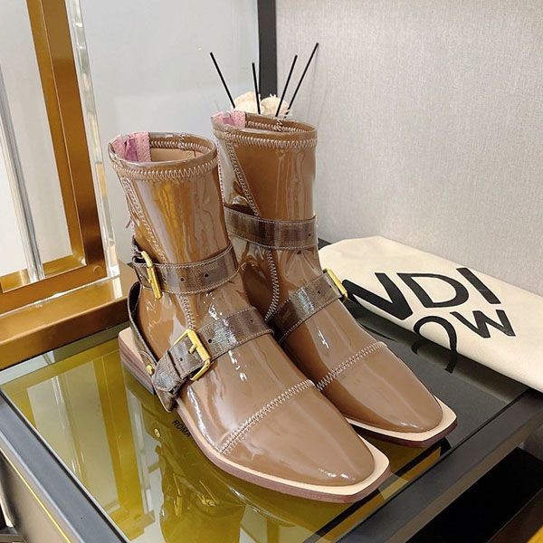 Free shipping Fendi neoprene FF strap boots fake fef79694