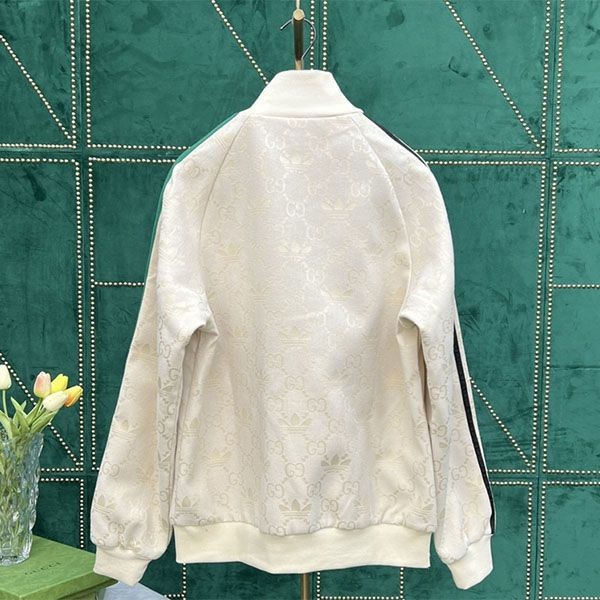 New design Gucci Adidas replica cotton jersey zip jacket hoodie gum23070