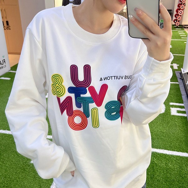 Louis Vuitton Letter Crew Neck Sweatshirt Replica vuw73577