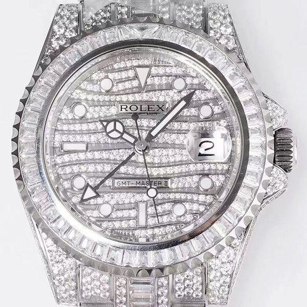 Before it sells out! Rolex GMT Master II Replica Automatic 18K White Gold Men's Silver 116769TBR