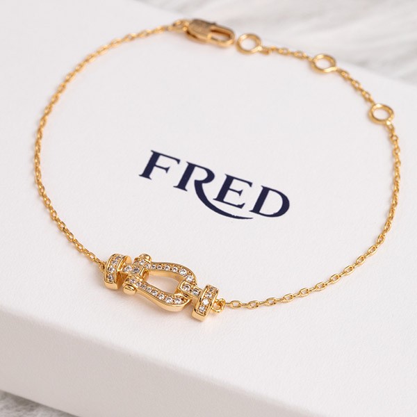 Popularity rising Fred Force 10 full diamond bracelet replica 6B0224