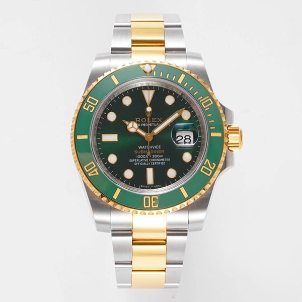 [Overseas exclusive] Rolex Submariner replica ★ Date automatic winding 18K yellow gold / men's / green 116613LB