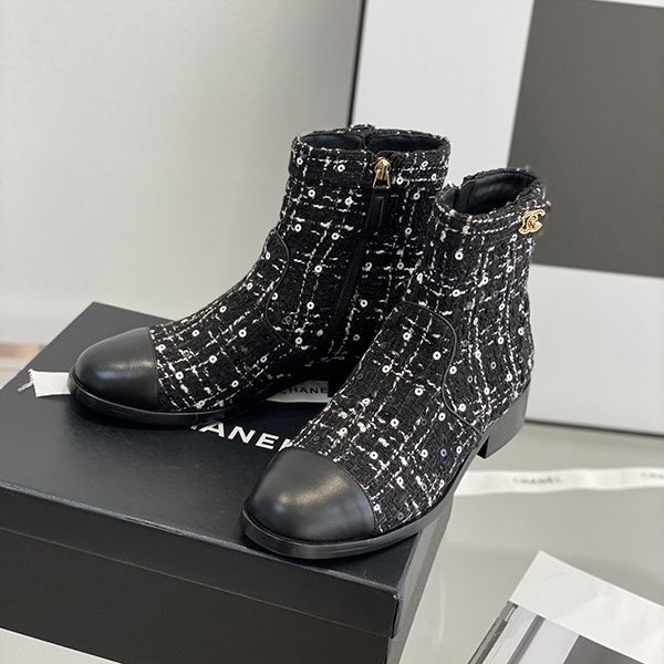 Hard to find ☆ Chanel ☆ Lace-up shoes wool tweed fake shx88656