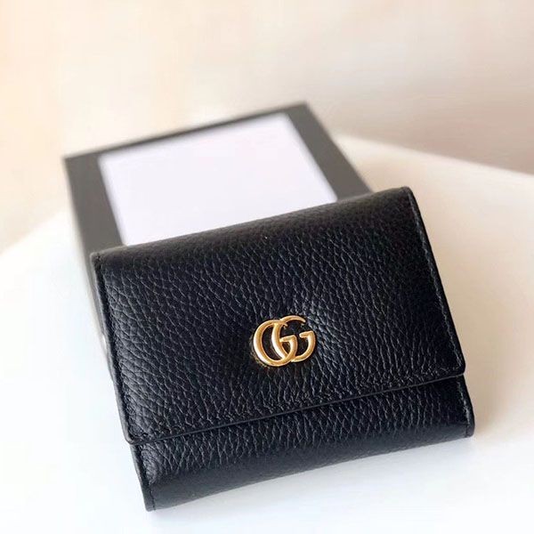 Hard to find Gucci GG Marmont replica leather tri-fold wallet guq78226