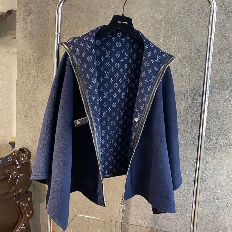 21-22AW★Louis Vuitton Coat Replica★Monogram Hooded Wrap Coat vur06533