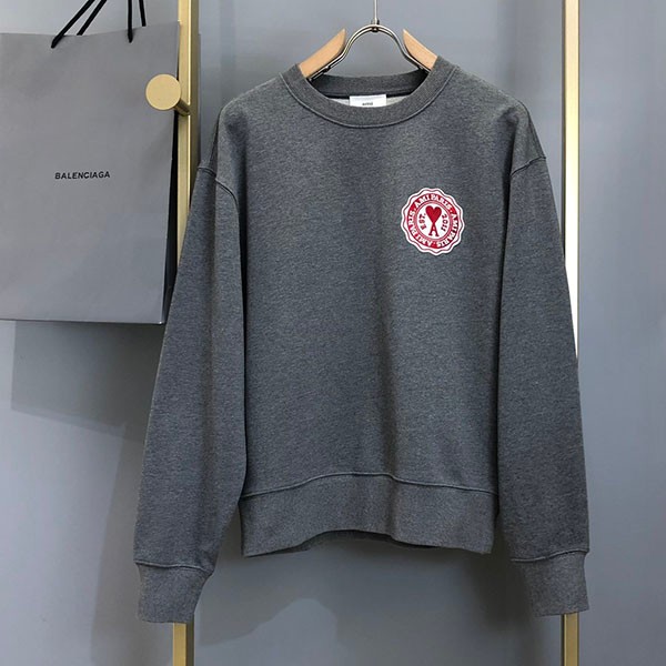 Ami Paris logo patch sweatshirt fake aml68996 Ami Paris logo patch sweatshirt fake aml68996