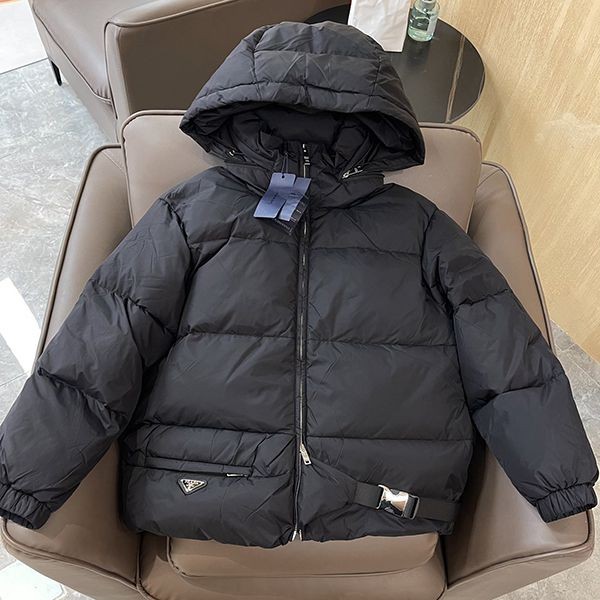 Competition for Prada's classic hooded short down jacket replica puu02996