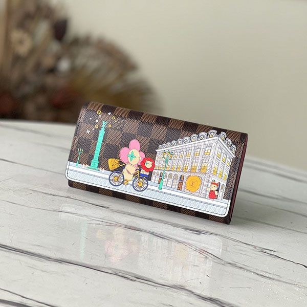 Cute Louis Vuitton Portefeuille Sarah NM Long Wallet Replica N63551