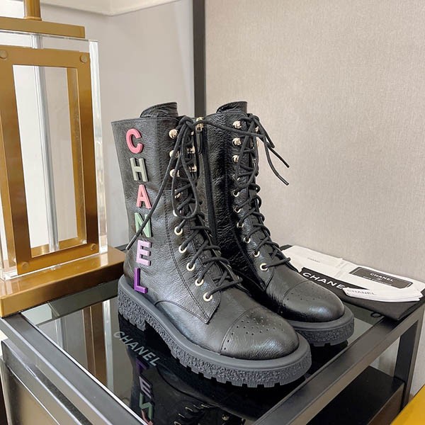 Chanel makes fashionable ☆ High-quality lace-up boots for women Replica shz52103