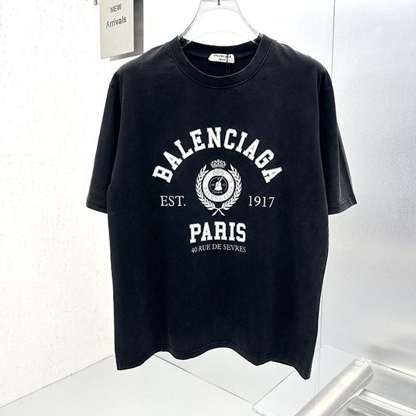 n-grade recommended balenciaga crown logo print t-shirt fake bah90125