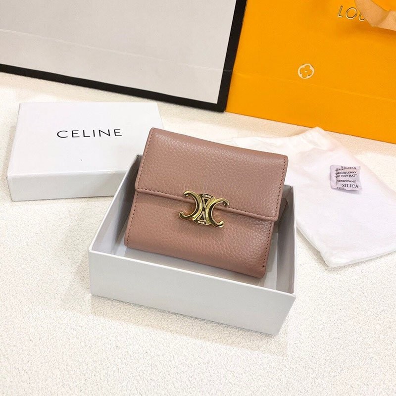 Rare color Celine replica small triomphe wallet shiny pebble CEJ96322 Rare color Celine replica small triomphe wallet shiny pebble CEJ96322