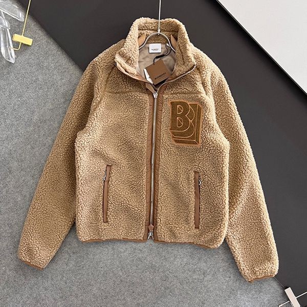 Very popular! Burberry replica logo hooded fleece jacket Baj13039