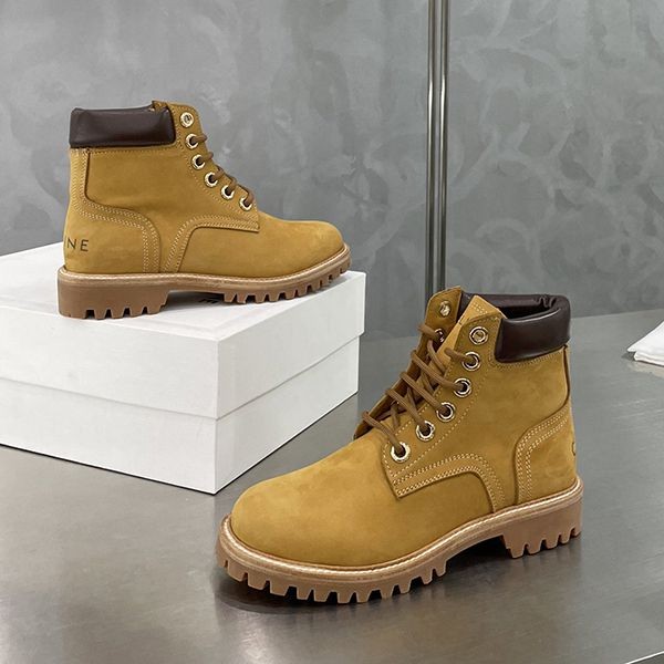 ★Popular in Japan! Celine replica high lace-up boots in nubuck calfskin Cew82591