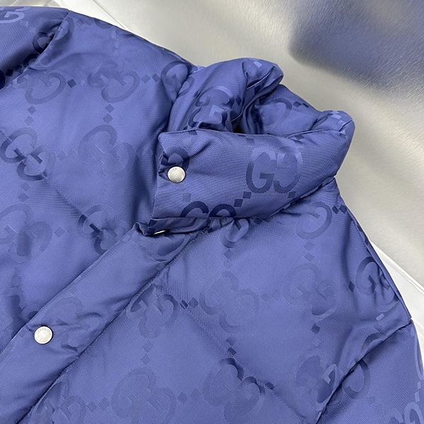 Hard to find fake Gucci Jumbo GG canvas down jacket gun41532