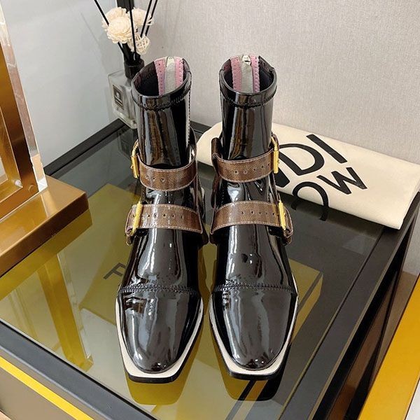 Secured Fendi Neoprene FF Strap Boots Replica feh92230