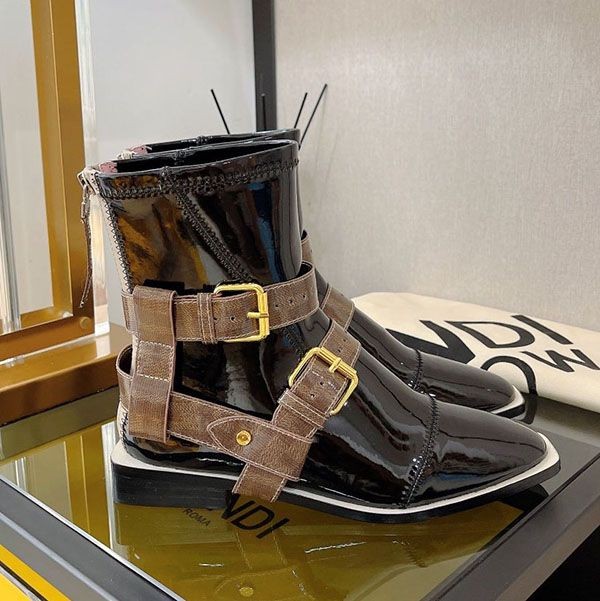 Secured Fendi Neoprene FF Strap Boots Replica feh92230