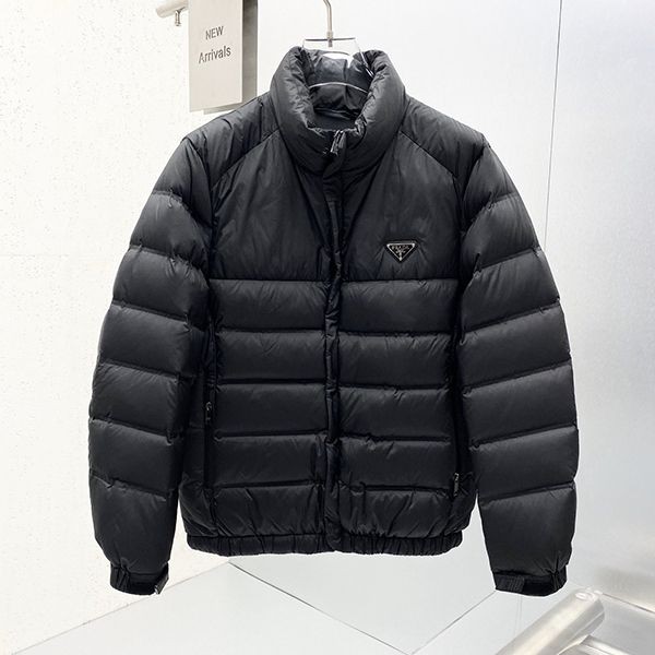 Free shipping Prada cropped Re-Nylon down jacket replica puk32850