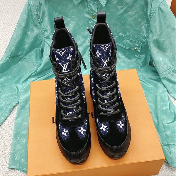 Secured Louis Vuitton Replica Platform Desert Boots vum99195