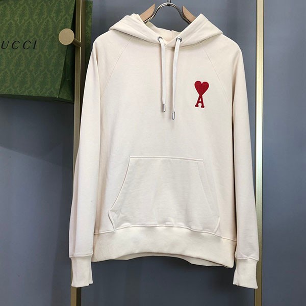 Ami Paris Replica AMI DE COEUR Organic Cotton Hoodie aml27425 Ami Paris Replica AMI DE COEUR Organic Cotton Hoodie aml27425